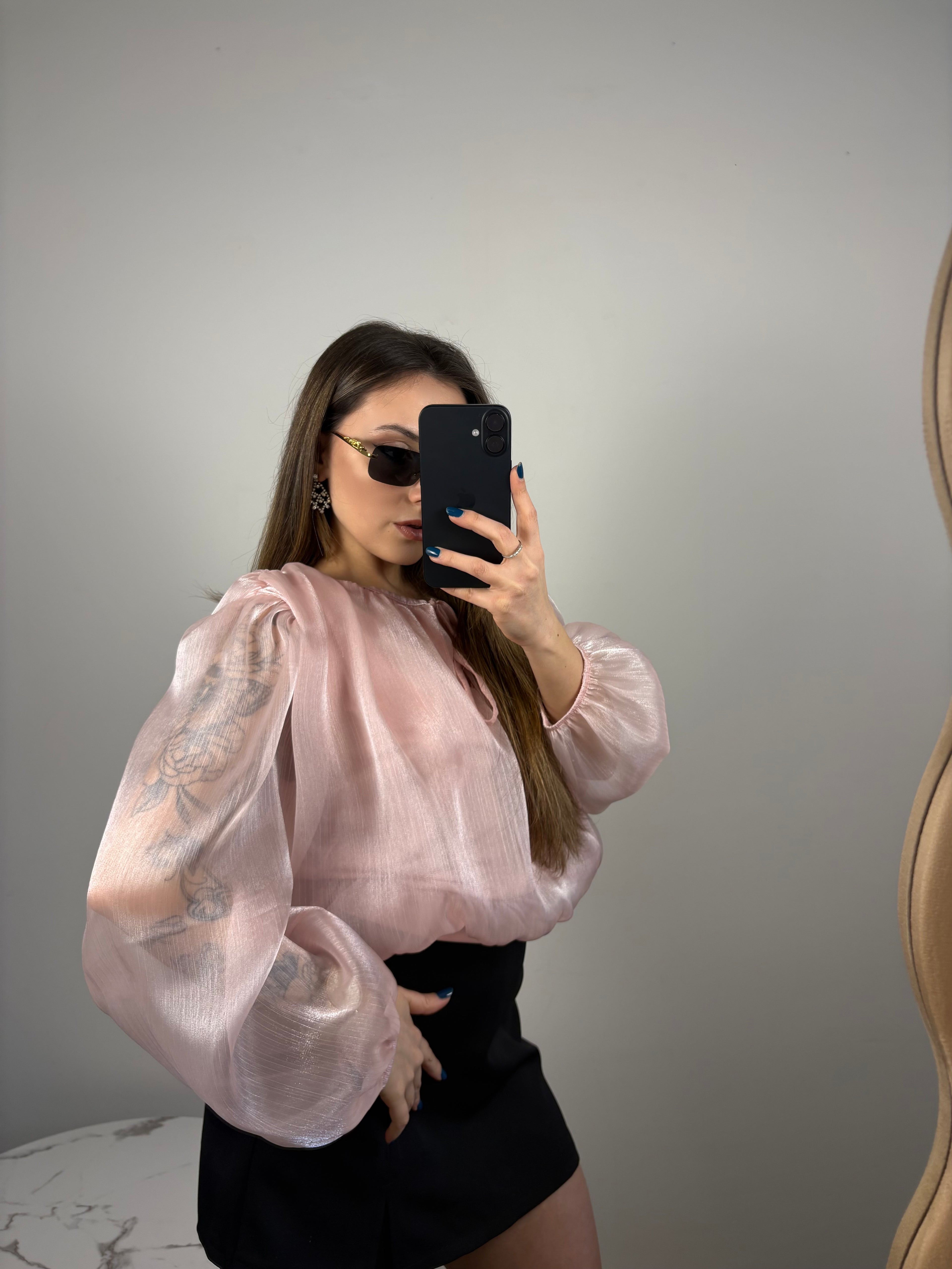 •Camicia Blush Elegance•