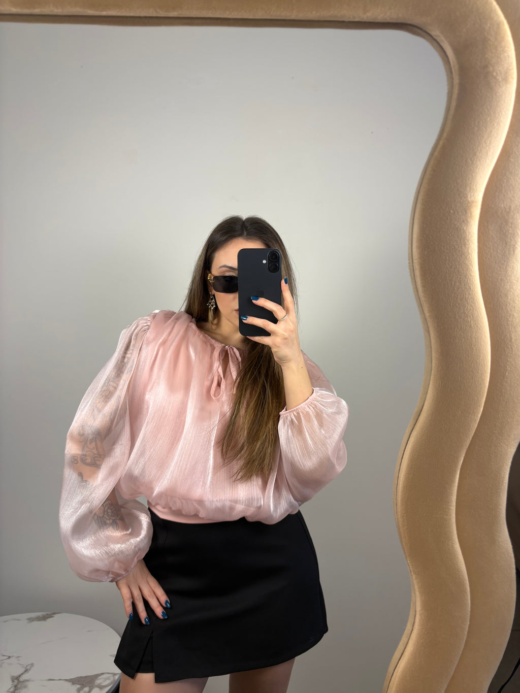 •Camicia Blush Elegance•