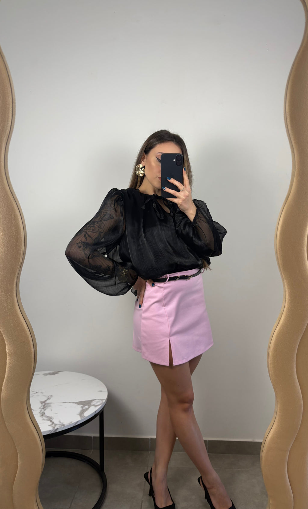 •Camicia Blush Elegance•